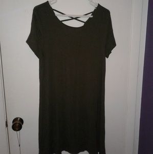 Olive Green T-shirt Dress